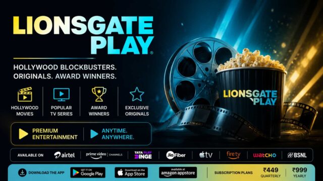 Lionsgate Play India – Movies, Web Series, Subscription Plans and Supported Devices